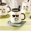 Creative Style High Value Mug With Lid Spoon Cute Ceramic Water Cup Funny Birthday Gift Souvenir