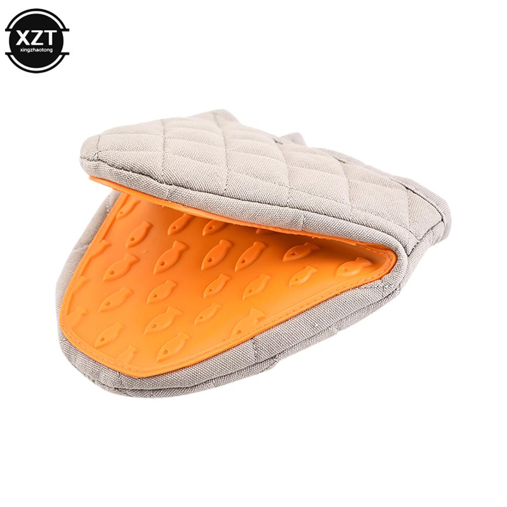 New Silicone Anti-scalding Oven Gloves Mitts Potholder Kitchen Silicone Gloves Tray Dish Bowl Holder Oven Handschoen Hand Clip