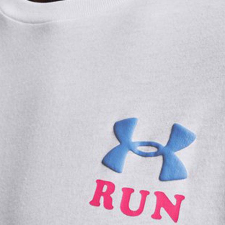 Under Armour Alphabet Logo Running Sports Crew Neck T-Shirt Men Tops White 1369406-100