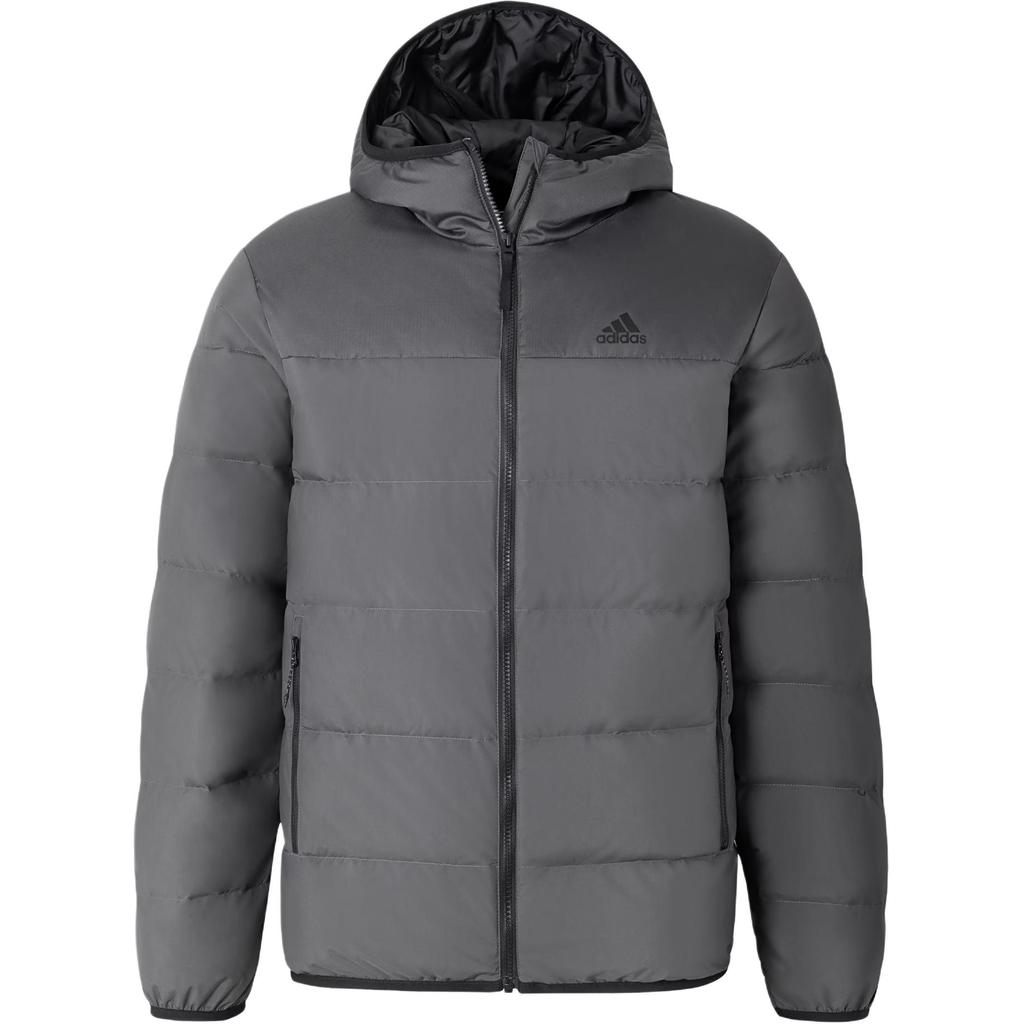 Adidas Casual Comfortable Warm Hooded Down Jacket Men Jackets Dark-Gray JW6776