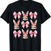 Cute Easter Bunny Face Coquette Bow Day Girls Women T Shirt - Men's Summer Cotton Graphic Tee