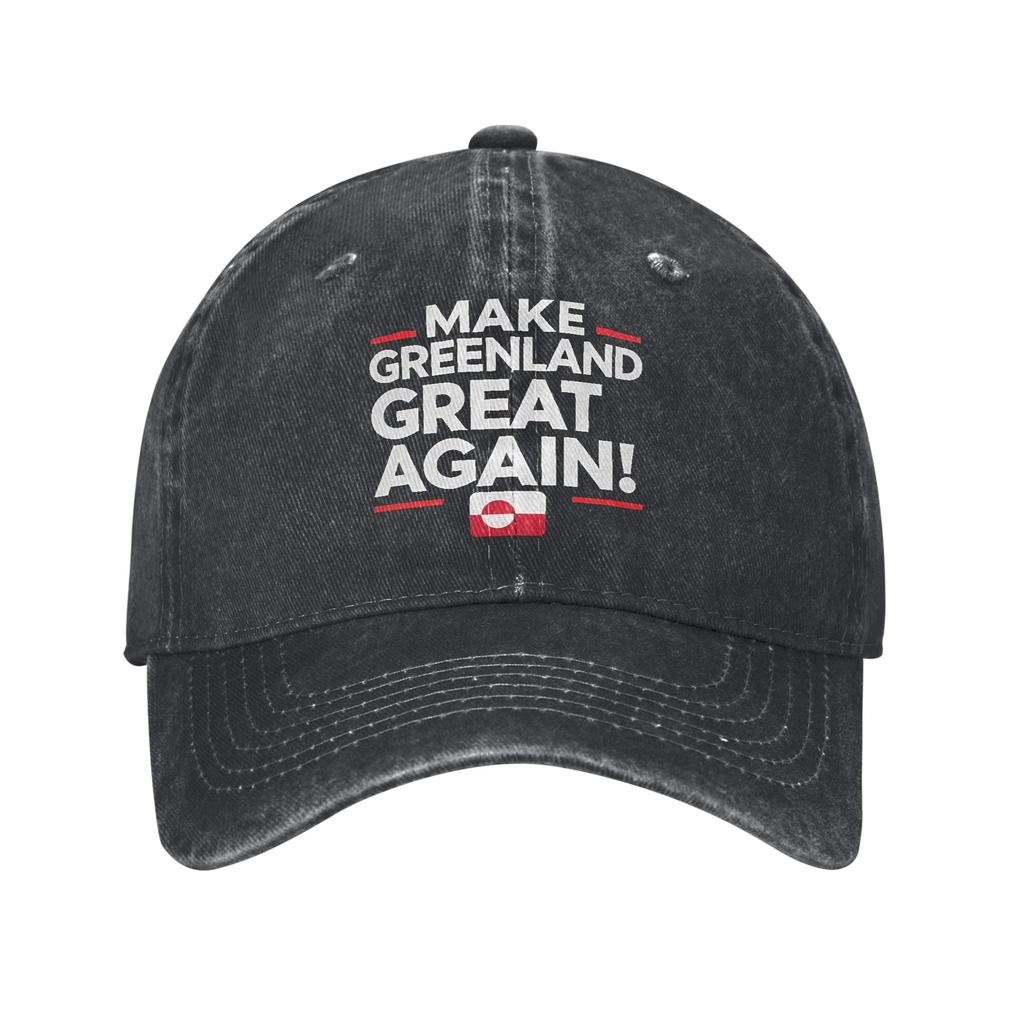 Men Women Hands Off Greenland Is Not For Sale MGGA Print Hat Classic Distressed Cotton  Baseball Cap Adjustable