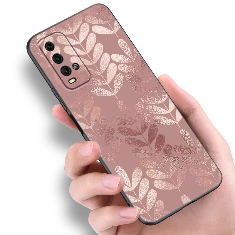 Beautiful Rose Bling Picture Phone Case For Xiaomi Redmi Note 5 6 9T K20 K40 K50 Pro 7A 8A 9A 9C 9i 10A 10C A1 S2 Black Cover