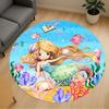 1pc Mermaid Ocean Round Chair Mat Area Rug - Non-Slip, Floor Mat for Office, Bedroom, and Indoor Decor C1125417