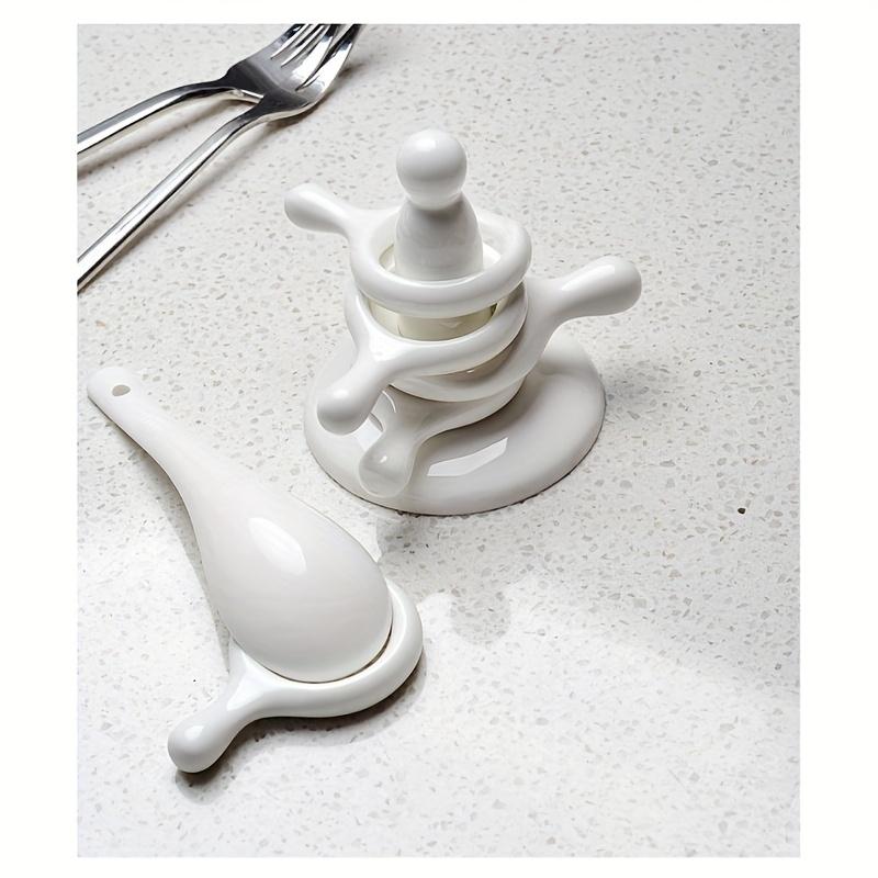 6pcs Ceramic Chopstick Holder, Spoon Rest - For Family Dining, Chopsticks, Kitchen Utensils, Kitchen Accessories, Table Setting