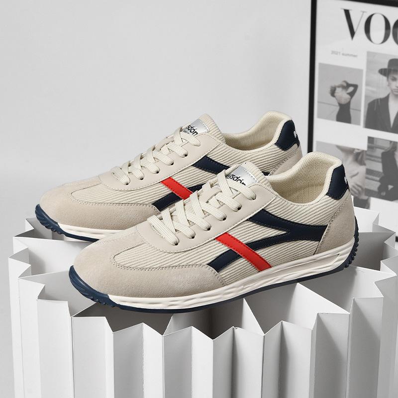 Herrenschuhe 2025 neue Retro deutsche Trainingsschuhe Herren High-End-Sinn Sport und Freizeit Forrest Gump Schuhe Herren trendige Leder-Board-Schuhe