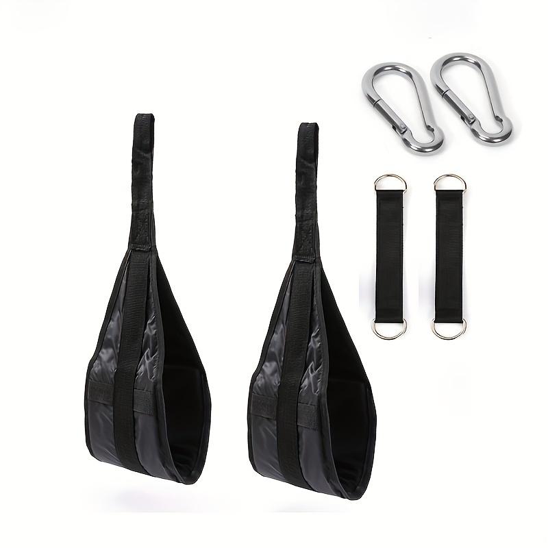 YX Bauchmuskel-Schlaufen (Naturkautschuk PVC 30 cm Durchmesser) Schwarzer Unisex Bauchmuskel-Trainings-Fitness-Hängeschlinge Core-Workout-Unterstützung