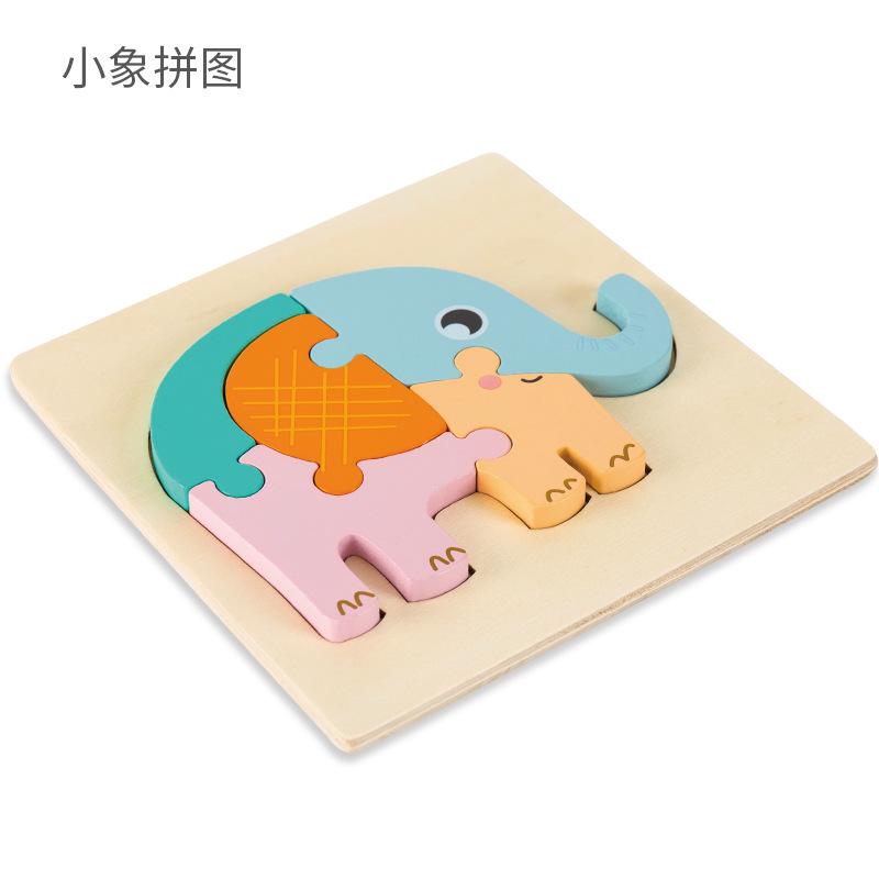 Kid Toys Hot Selling Wooden 3D Puzzle Toys Children s Educational Animal Puzzles Baby Wooden Small Kids Toys Wholesale Custom