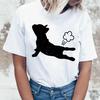 French Bulldog T Shirt Women 2025 T-Shirt Top Tee Shirts Femme Cartoon Harajuku Kawaii Korean Funny Ulzzang Clothes Tshirt