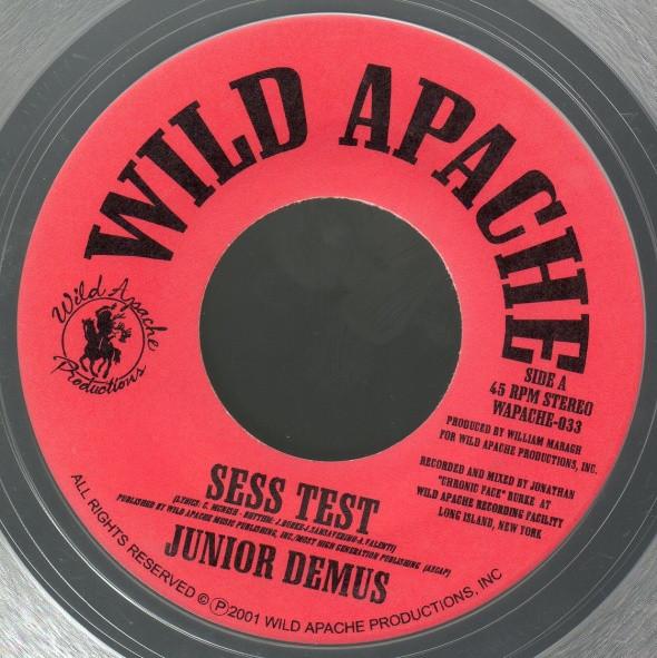 

7-дюймовая пластинка JUNIOR DEMUS Sess Test WAPACHE033 Wild Apache 2001 US Reggae Ska Dub Б/у