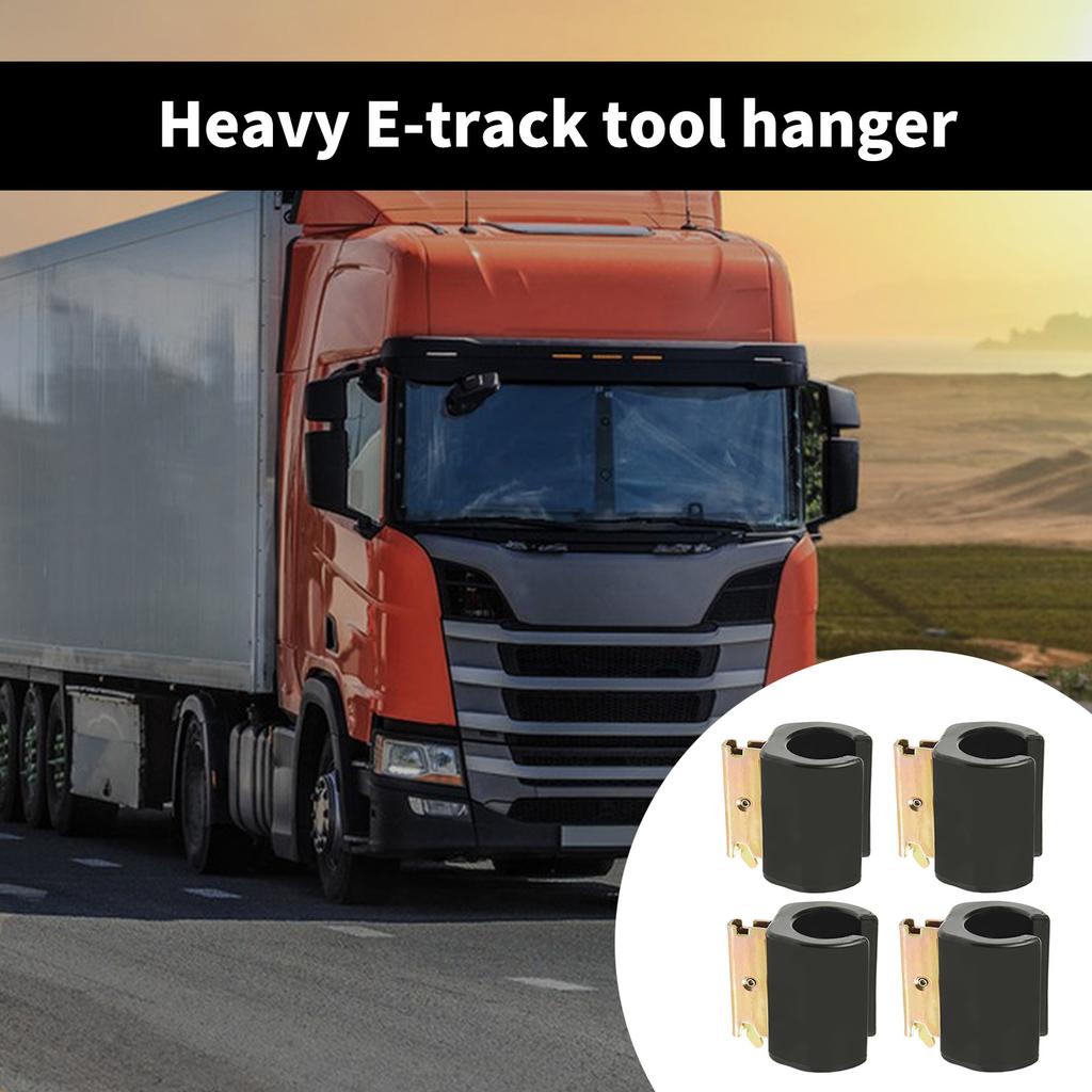 Pack of 4 Tool Rack Anti Slip E Track Tool Holders Featuring Enhanced Friction Surfaces Secures Tools During Bumpy Rides
