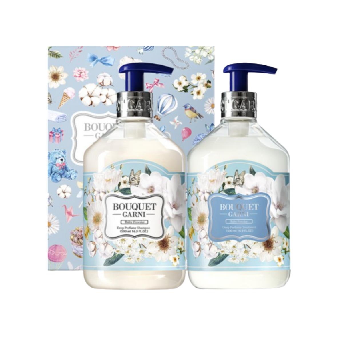 Deep Perfume Hair Care Set Baby Powder (Shampoo 500ml + Treatment 500ml) Shampoo 500ml + Treatment 500ml