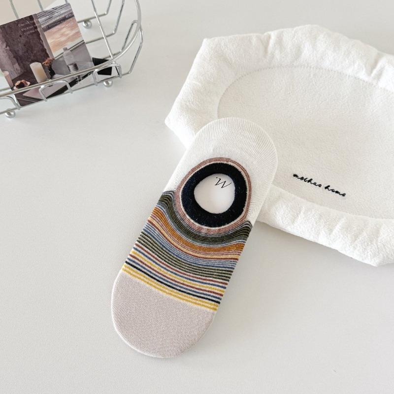 Spring and Summer Lightweight Flat-front Invisible Versatile Breathable Cotton Slip-on Sports Socks