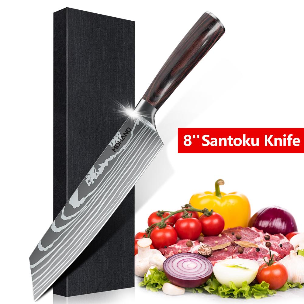 Wooden Handle Lightweight and Agile 7Cr17 Stainless Steel Knife Sheath Gift Box Kitchen Knives