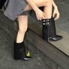 Boots Women's 2025 Spring and Autumn New Square Head High Heel Fashion Boots Pants Boots Fried Street Western Cowboy Knight Boots