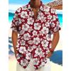 Men's Shirt Summer Hawaiian Shirt Casual Shirt Beach Shirt Short Sleeve Flower Plants Lapel Hawaiian Holiday