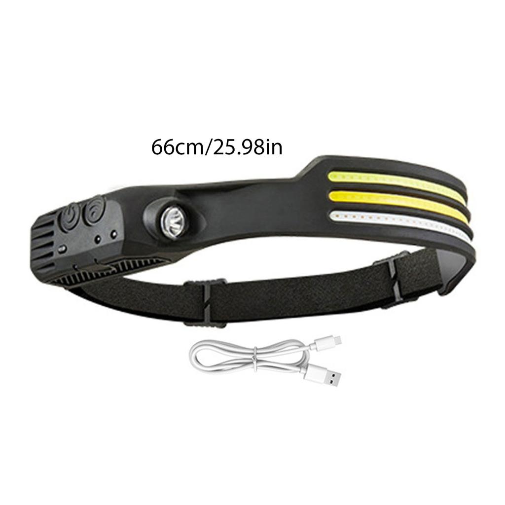 Rechargeable LED Head Torch Headlamps Camping Headlight with Motion Sensors Control Waterproof Head Light for Running