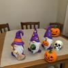 3PCS Halloween Dwarf Resin Gnomes Crafts Halloween Dwarf Statues Ornaments Party Decorations For Workplace Holiday Table Window