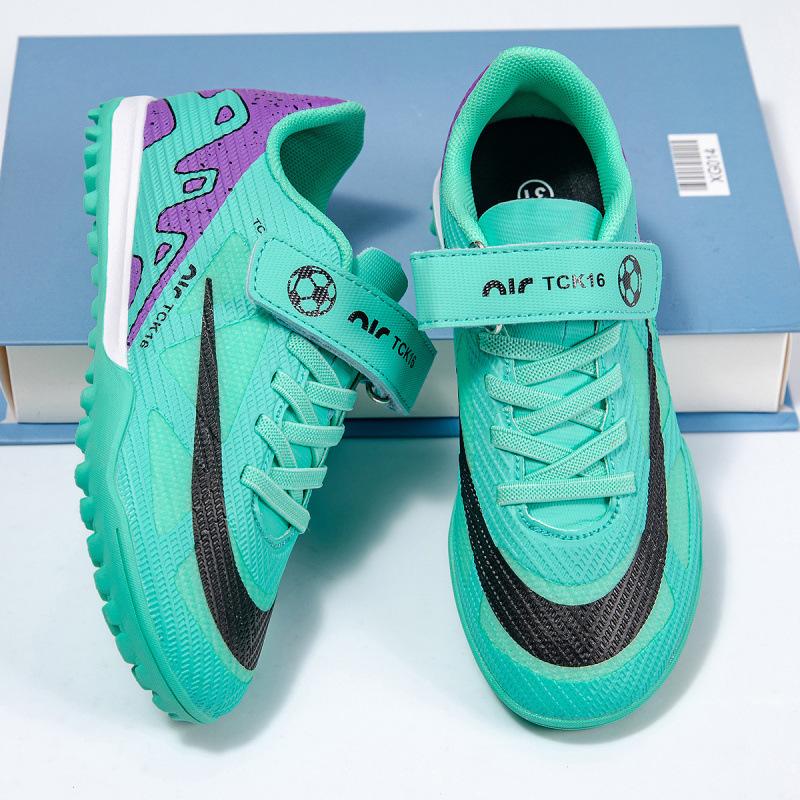 2025 New Children's Football Shoes Velcro Boys Student Game Training Shoes Girls Broken Nail Football Shoes
