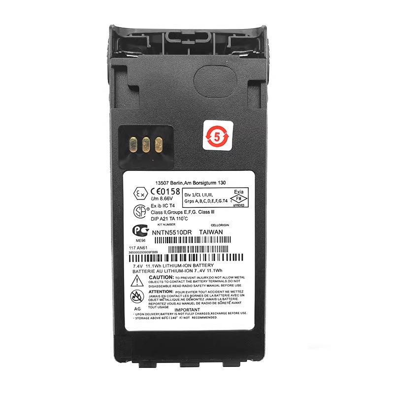 Explosion-Proof Lithium Walkie-Talkie Battery NNTN5510DR for GP329EX/380EX/340EX