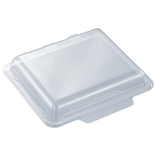 Chuo Kagaku Disposable Container Lids, Made In Japan, HS Bat 28-26 Lid-1 (PET), 25 Lids, Size: Approx. 28 X 27.8 X 4.1 Cm
