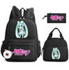 Zaino Stampato Cartoon Hatsune Miku Borsa Pranzo Astuccio per Bambini Studenti Borsa Scuola Ragazza Bambino Regalo Borsa da Viaggio Donna