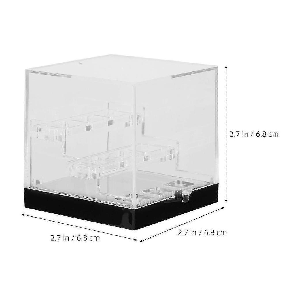 2026 Best!! Acrylic Display Case Small Gemstone Organizer Three-Tier Design For Collectors Clear Acrylic Box 1Set