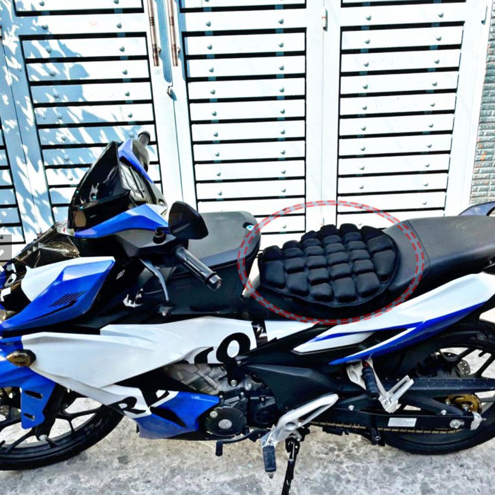 Motorcycle 3D Cushion Pad Motorcycle Cushion Pad with Non-Slip Bandages Fixed Pillow Durable Sunscreen Comfort Gel Seat