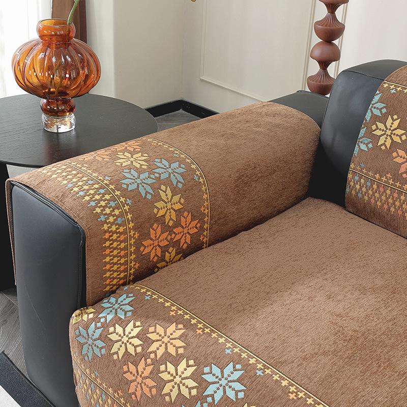New Sofa Cushion Light Luxury High-End Seat Cushion Fixed Non-Slip Four-Season Universal Anti-Cat Scratch Sofa Cover