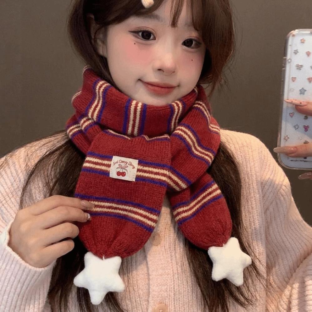 Thicken Knit Scarf Soft Neck Scarf New Cross Scarf Women