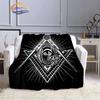 Fashion patterns Masonic portable sofa Blanket Freemason Flannel warm four seasons camping blanke Freemasonry Multi Size blanket