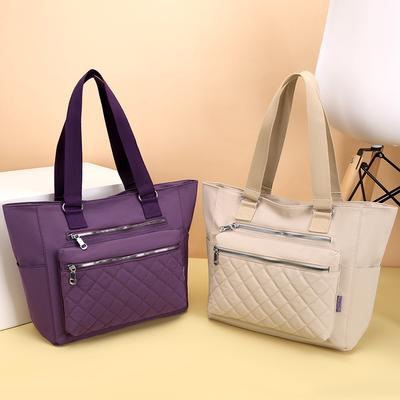 Women's Large Capacity Tote Bag Commuter Nylon Shoulder Bag Mother Bag