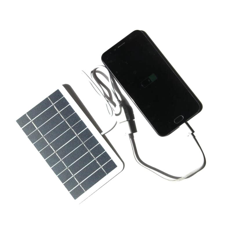 

1 шт., 2 Вт, 5 В, солнечная зарядная панель, USB-зарядное устройство, зарядное устройство с USB-выходом для мобильного телефона