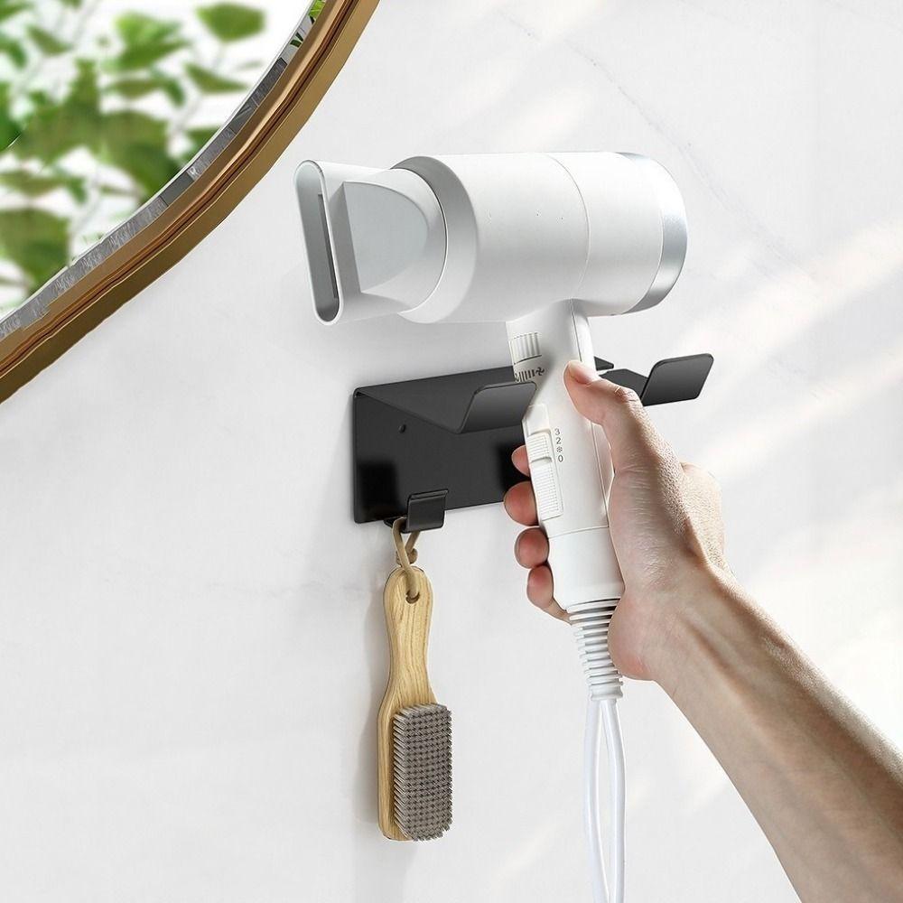 Waterproof Hair Dryer Holder Stainless Steel Hairdryer Stand Metal Storage Bracket  Dressing Room