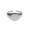 925 Sterling Silver Signet Ring for Women Men Round Ring Geometric Party Jewelry Gifts