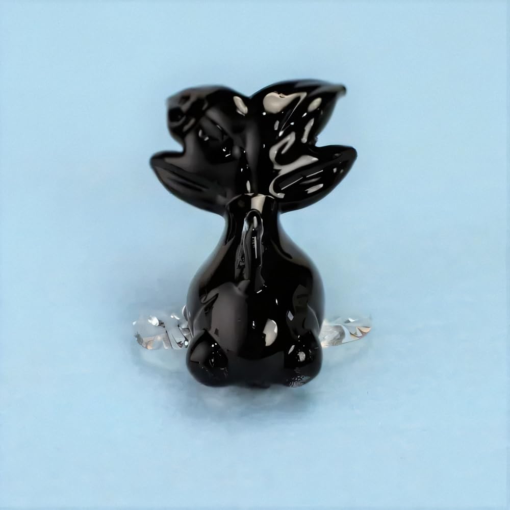 Four Cart Cute Handmade Glass Craft [Butterfly Tail Demekin] x 6-Piece Set