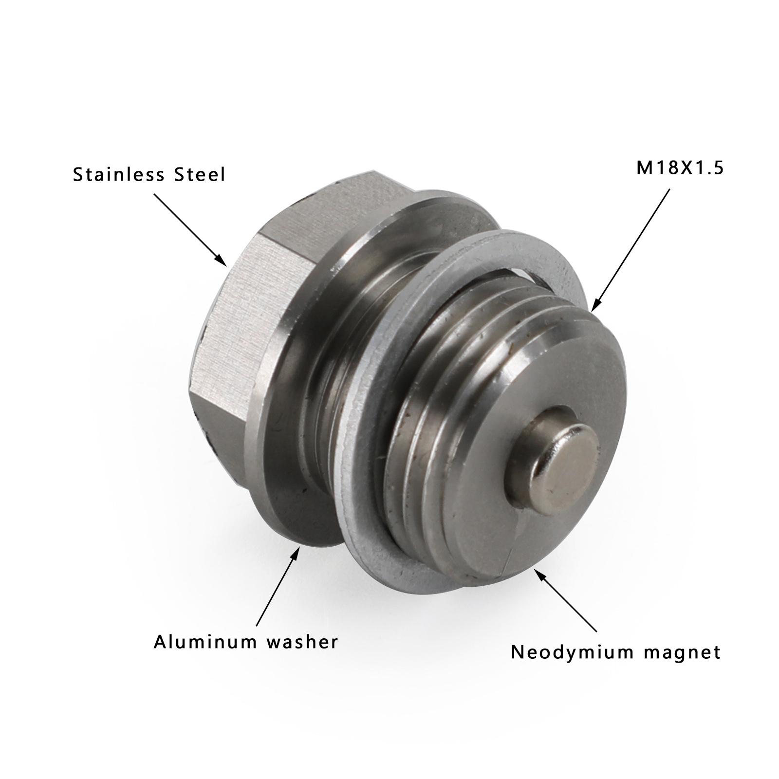 

M18X1.5ММ Нержавеющая сталь Пробка сливного отверстия для масла автомобиля с неодимовым магнитом Универсальная