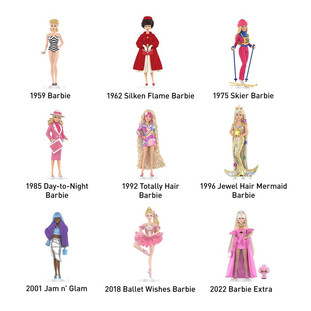 POP MART Barbie Style Icon Series Pop Mart Gachapon Blind Box Figur Plastmodell Premium Leksak PVC Mjuk Vinyl Originalkaraktär Födelsedagspresent [1