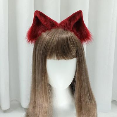 Neues Gothic Plüsch Fuchs Katzenohren Stirnband Künstliches Niedliches Wolfsohr Haarreif Cosplay Haaraccessoires Halloween Party Kopfschmuck