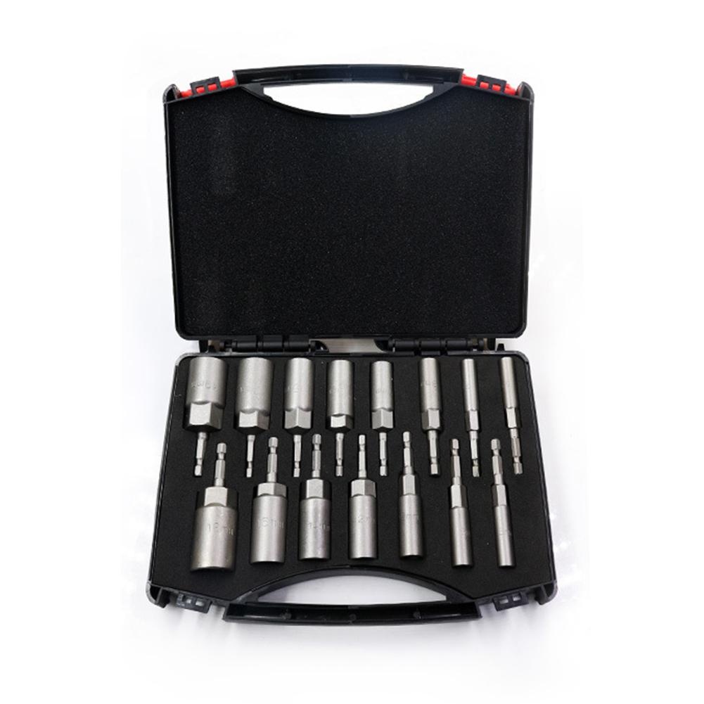 

15 Piece Socket Adapter Set 5.5 6 7 8 9 10 11 13 14 15 16 17 18 19 Mm Hexagonal Socket Set Chrome Vanadium Steel DIY Projects China Mainland
