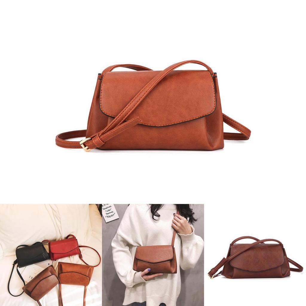 Retro Pu Small Square Shoulder Bag With Magnetic Closure For Daily Fashion
