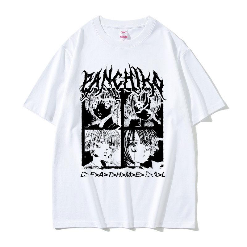 2025 Summer Panchiko DEATHMETAL Album Graphic Print Men Women Hip Hop Oversized Male Vintage100 Pure Cotton Printed Tshirt
