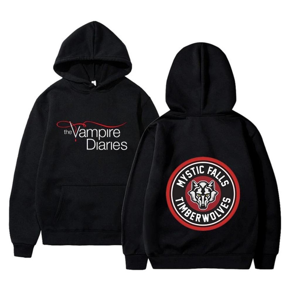 Classic American TV Series The Vampire Diaries Peripherals Hoodies Women Harajuku Pullovers Streetwear Fashion Sweatshirt