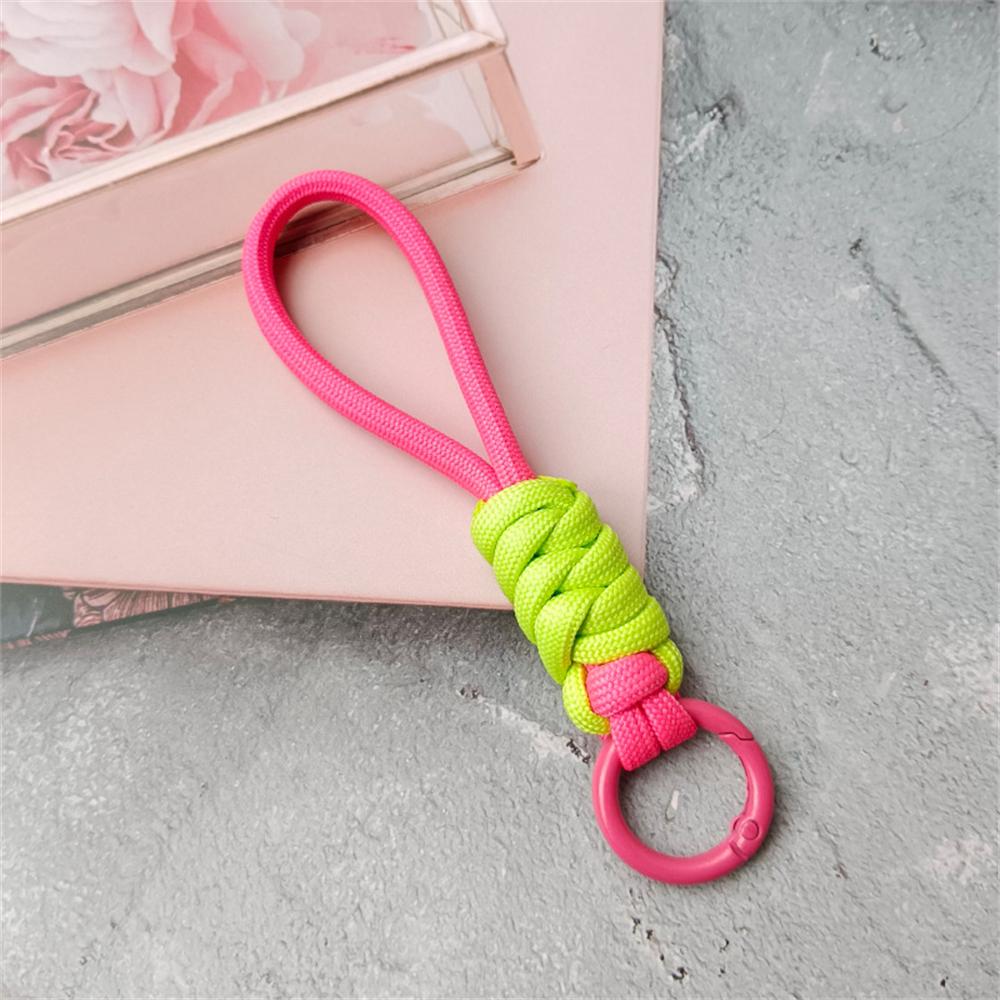 Creative Hand Woven Keychain For Mobile Phone Lanyard Anti Lost Knot Rope Strap Key Ring Men Women Car Key Holder Key Accessory
