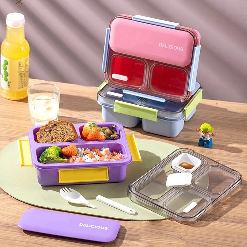 1200ml Bento Box Compartment Lunch Box with Lid Dipping Box Salad Fruit Lunch Box Office Worker Picnic Food Storage Containers