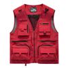 Men's Multi-Pocket Mesh Vest with Custom Logo & Embroidery for Fishing & Photography