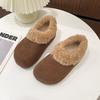 Retro popular niche design feeling Mao Mao edge women winter new wear Mao Mao warm cotton shoes