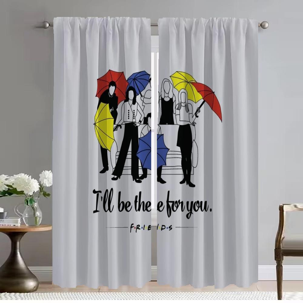 Blackout Kitchen Curtains for Bedroom Friends Tv Window Curtain for Room 2 Panel Shades Partition Home Interior Curtains Living