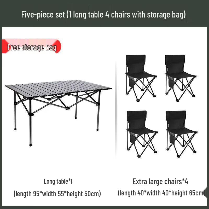 ZISIZ Portable Folding Outdoor Table Set