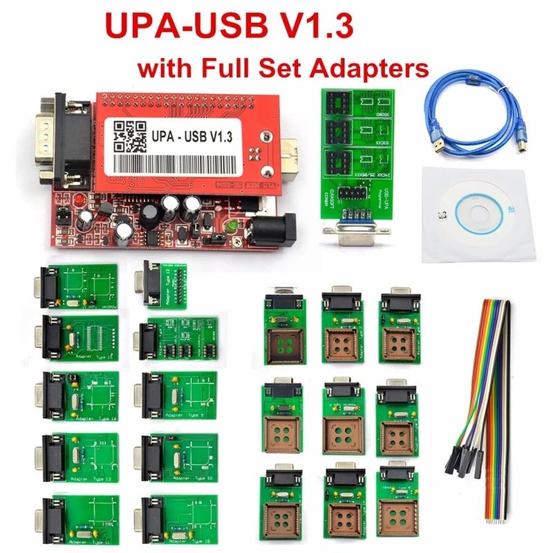 Full set UPA USB With Full Adaptors Auto ECU Chip Tunning Tool Support Multi-brand Cars Diagnostic Tool with TMS/ NEC/ 912